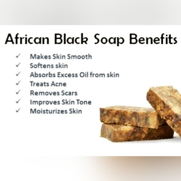Two 4oz bars of  100% Raw African black Soap + FREE SOAP DISH - Picture 4 of 5